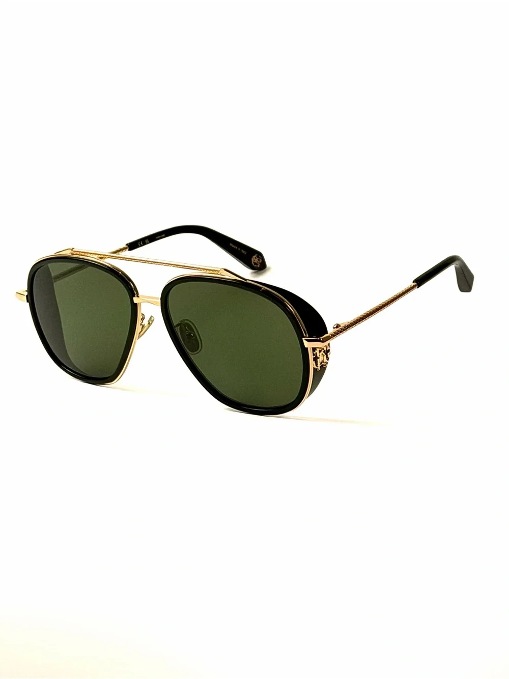Roberto Cavalli SRC008 COL. 0300 Sunglasses Shiny Black Gold Authentic New